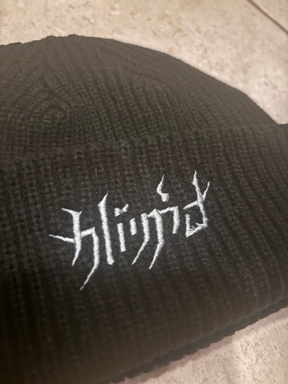 Embroided Shadow Script Beanie