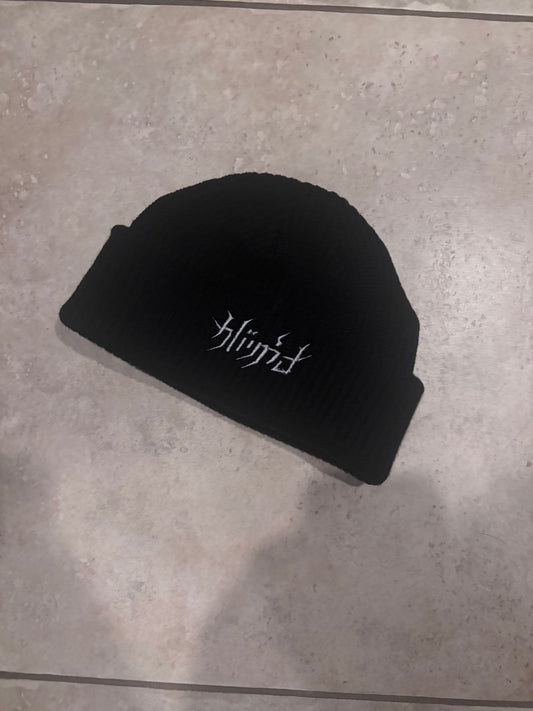 Embroided Shadow Script Beanie